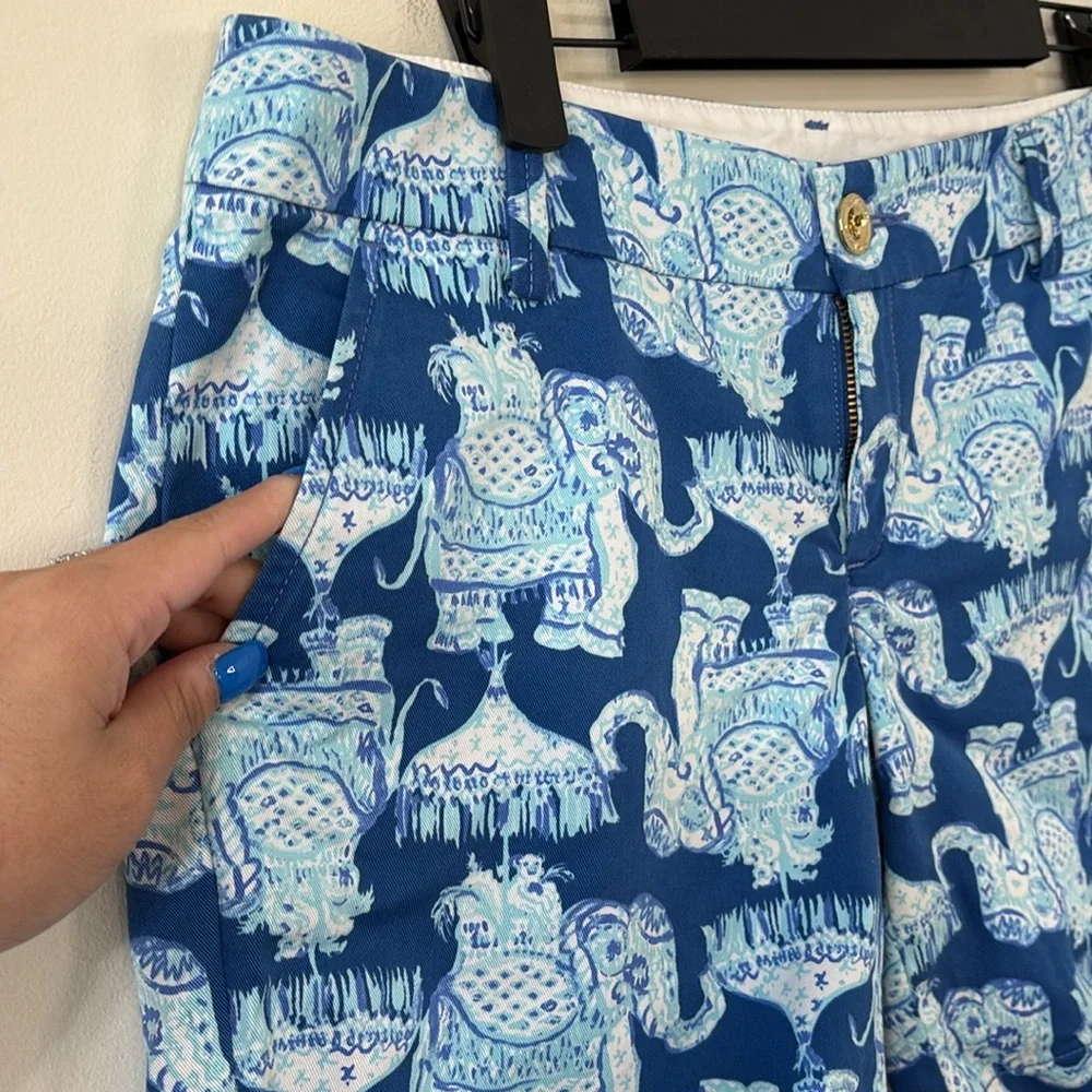 Lilly Pulitzer The Jayne Stretch Short 7” Inseam Deep Indigo Joy Ride Size 4 - Picture 4 of 9